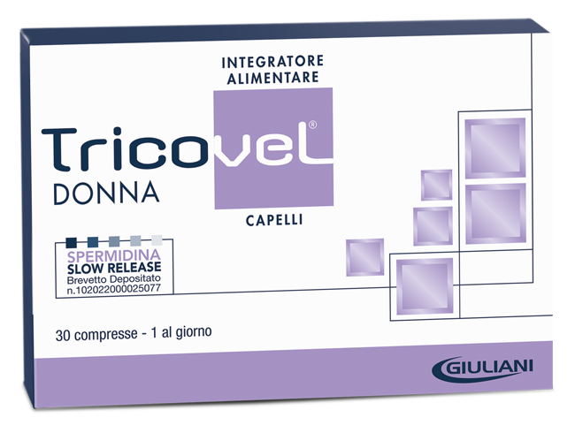 TRICOVEL DONNA INTEGRATORE ALIMENTARE CON NUTRIENTI SPECIFICI PER CAPELLI 30 COMPRESSE - Farmacia Puddu Baire S.r.l.