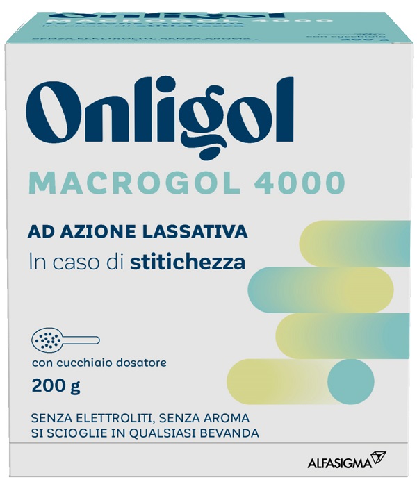 ONLIGOL MACROGOL 4000 200 G CON CUCCHIAINO DOSATORE SENZA ZUCCHERO - Farmacia Puddu Baire S.r.l.