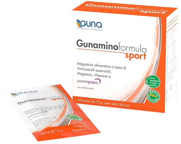 GUNAMINOFORMULA SPORT 24 BUSTE 180 G - Farmacia Puddu Baire S.r.l.