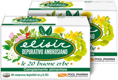 ELISIR DEPURATIVO AMBROSIANO 20 COMPRESSE 5,3 G - Farmacia Puddu Baire S.r.l.