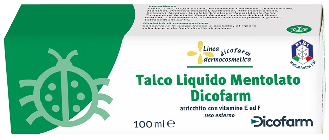 DICOFARM TALCO LIQUIDO MENTOLATO 100 ML - Farmacia Puddu Baire S.r.l.