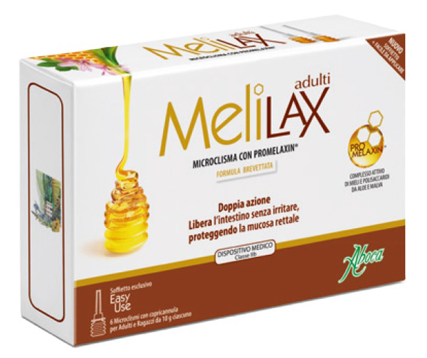 MELILAX ADULTI MICROCLISMI 6 PEZZI 10 G - Farmacia Puddu Baire S.r.l.