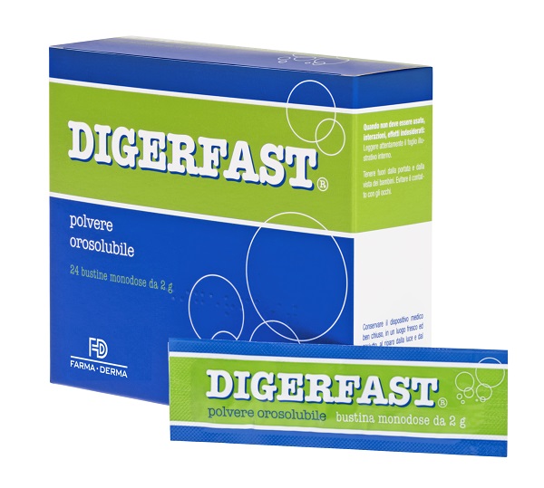 DIGERFAST POLVERE 24 BUSTINE MONODOSE 2 G - Farmacia Puddu Baire S.r.l.