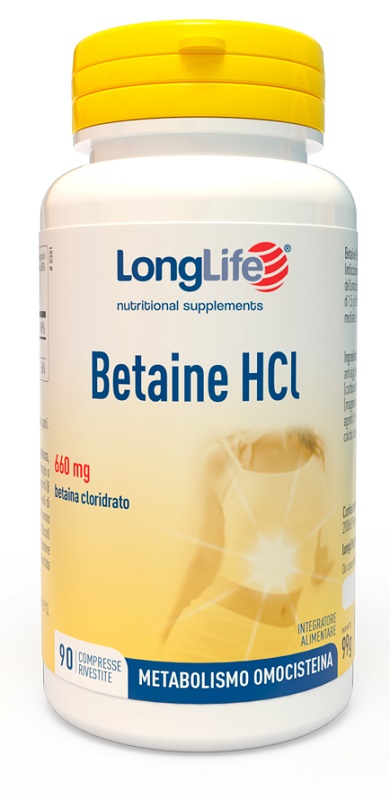 LONGLIFE BETAINE HCL 90 COMPRESSE - Farmacia Puddu Baire S.r.l.