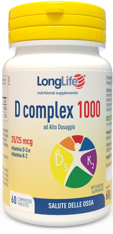 LONGLIFE D COMPLEX 1000 60 COMPRESSE - Farmacia Puddu Baire S.r.l.