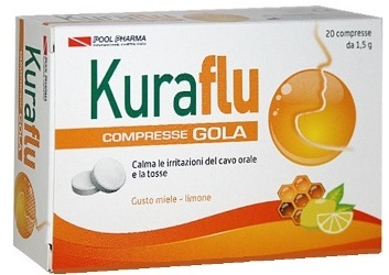 KURAFLU GOLA LIMONE/MIELE 20 COMPRESSE - Farmacia Puddu Baire S.r.l.