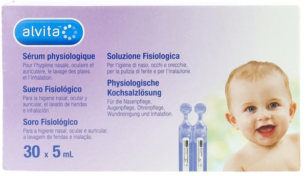 SOLUZIONE SALINA ALVITA 30 FIALE DA 5 ML - Farmacia Puddu Baire S.r.l.