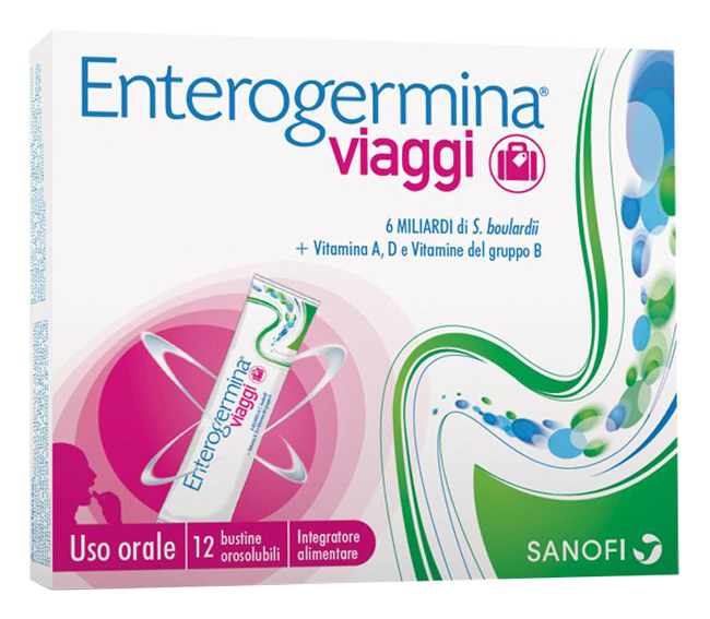 ENTEROGERMINA VIAGGI 12 BUSTINE OROSOLUBILI CONFEZIONE STANDARD - Farmacia Puddu Baire S.r.l.