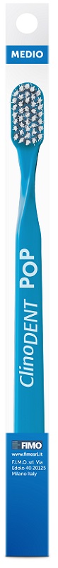 CLINODENT POP BLU SPAZZOLINO DA DENTI MEDIO - Farmacia Puddu Baire S.r.l.