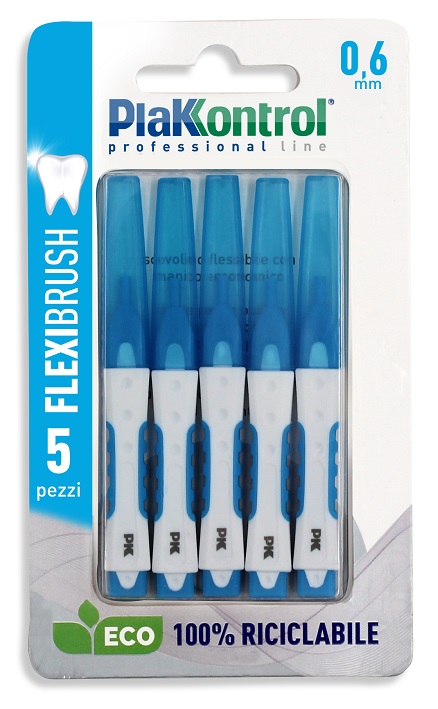 PLAKKONTROL SCOVOLINO INTERDENTALE FLEXI BRUSH06 BLISTER 5 PEZZI - Farmacia Puddu Baire S.r.l.
