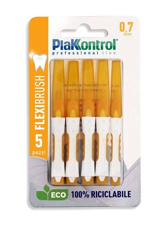 PLAKKONTROL SCOVOLINO INTERDENTALE FLEXI BRUSH07 BLISTER 5 PEZZI - Farmacia Puddu Baire S.r.l.