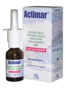 ACTIMAR SOLUZIONE NASALE SPRAY SALINA 3% CON ACIDO IALURONICO + MSM 20 ML CON EROGATORE - Farmacia Puddu Baire S.r.l.