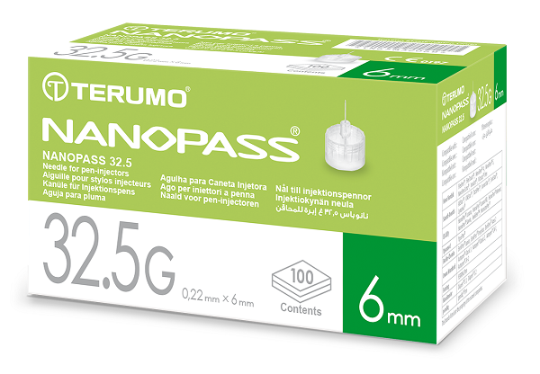 AGO PER PENNA DA INSULINA NANOPASS 32,5 GAUGE LUNGHEZZA 6 MM 100 PEZZI - Farmacia Puddu Baire S.r.l.