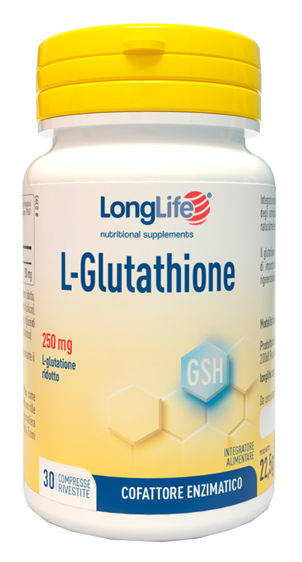 LONGLIFE L-GLUTATHIONE 250 MG 30 COMPRESSE - Farmacia Puddu Baire S.r.l.