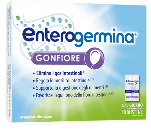 ENTEROGERMINA GONFIORE 10 BUSTINE BIPARTITE - Farmacia Puddu Baire S.r.l.