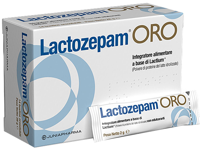 LACTOZEPAM ORO GRANULATO OROSOLIBILE A BASE DI LACTIUM 14 BUSTINE DA 2 G - Farmacia Puddu Baire S.r.l.