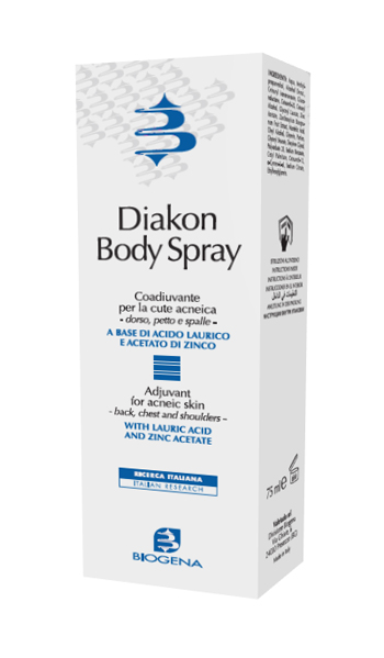 DIAKON BODY SPRAY COADIUVANTE CUTE ACNEICA DORSO PETTO E SPALLE 75 ML - Farmacia Puddu Baire S.r.l.