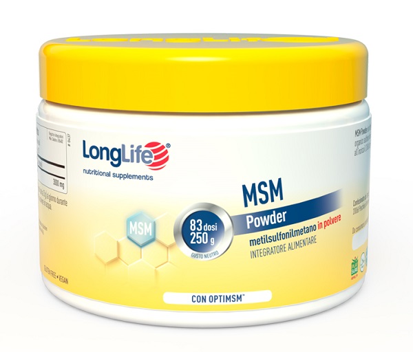 LONGLIFE MSM POWDER 250 G - Farmacia Puddu Baire S.r.l.
