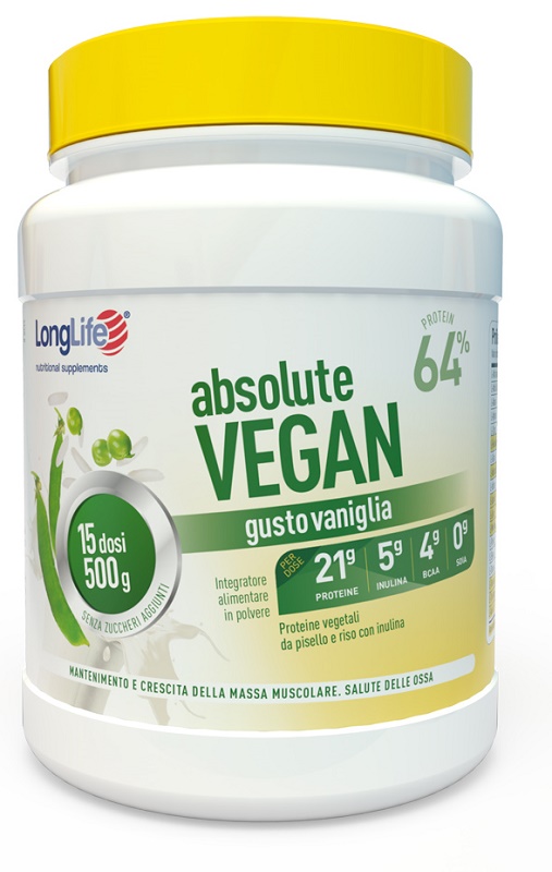 LONGLIFE ABSOLUTE VEGAN 500 G - Farmacia Puddu Baire S.r.l.