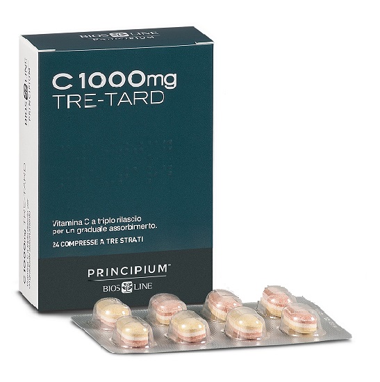 PRINCIPIUM C 1000 MG TRE-TARD 24 COMPRESSE A TRE STRATI - Farmacia Puddu Baire S.r.l.