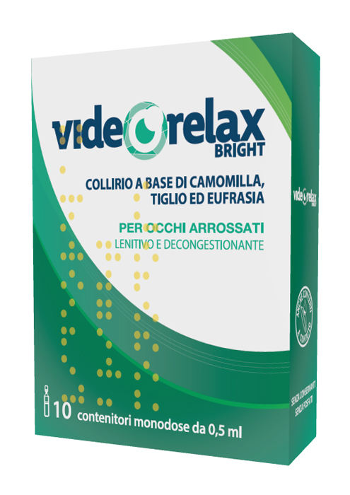 COLLIRIO LENITIVO DECONGESTIONANTE VIDEORELAX BRIGHT MONODOSE 0,5 ML 10 PEZZI - Farmacia Puddu Baire S.r.l.