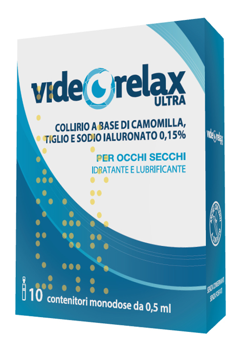 COLLIRIO IDRATANTE E LUBRIFICANTE VIDEORELAX ULTRA MONODOSE 0,5 ML 10 PEZZI - Farmacia Puddu Baire S.r.l.