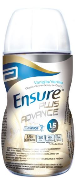ENSURE PLUS ADVANCE VANIGLIA 4 BOTTIGLIE DA 220 ML - Farmacia Puddu Baire S.r.l.
