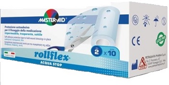 CEROTTO IMPERMEABILE PER FISSAGGIO MEDICAZIONI MASTER-AID ROLLFLEX A-STOP M 10X10 CM - Farmacia Puddu Baire S.r.l.