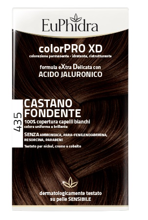 EUPHIDRA COLORPRO XD 435 CASTANO FONDENTE GEL COLORANTE CAPELLI IN FLACONE + ATTIVANTE + BALSAMO + GUANTI - Farmacia Puddu Baire S.r.l.