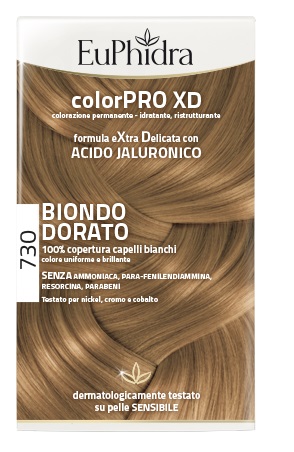 EUPHIDRA COLORPRO XD 730 BIONDO DORATO GEL COLORANTE CAPELLI IN FLACONE + ATTIVANTE + BALSAMO + GUANTI - Farmacia Puddu Baire S.r.l.