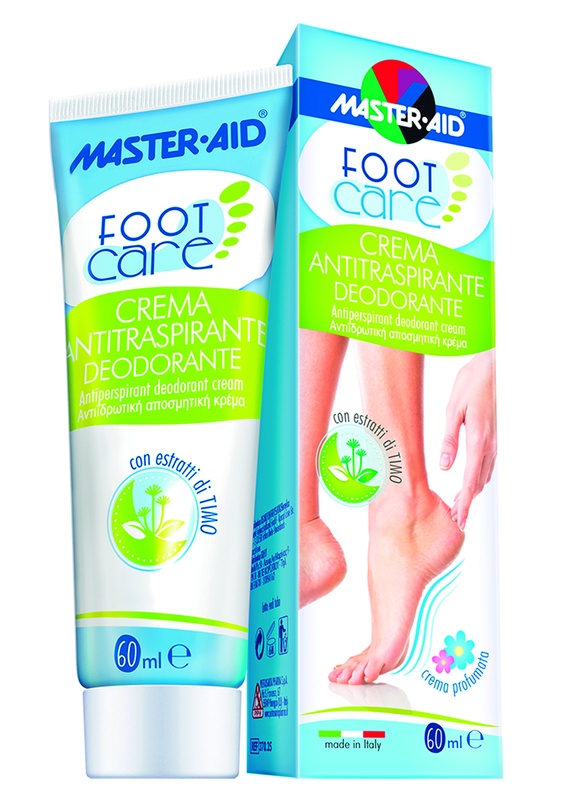 MASTER-AID FOOTCARE CREMA ANTITRASPIRANTE DEODORANTE 60 ML L3 - Farmacia Puddu Baire S.r.l.