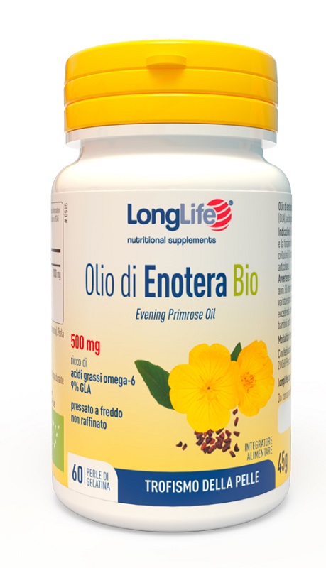 LONGLIFE OLIO ENOTERA BIO 60 PERLE 500 MG - Farmacia Puddu Baire S.r.l.