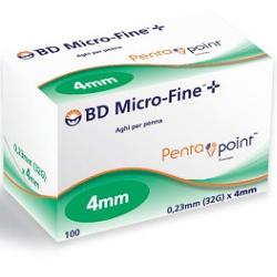 AGO PER PENNA DA INSULINA BD MICROFINE PENTAPOINT GAUGE 32 4 MM 100 PEZZI - Farmacia Puddu Baire S.r.l.
