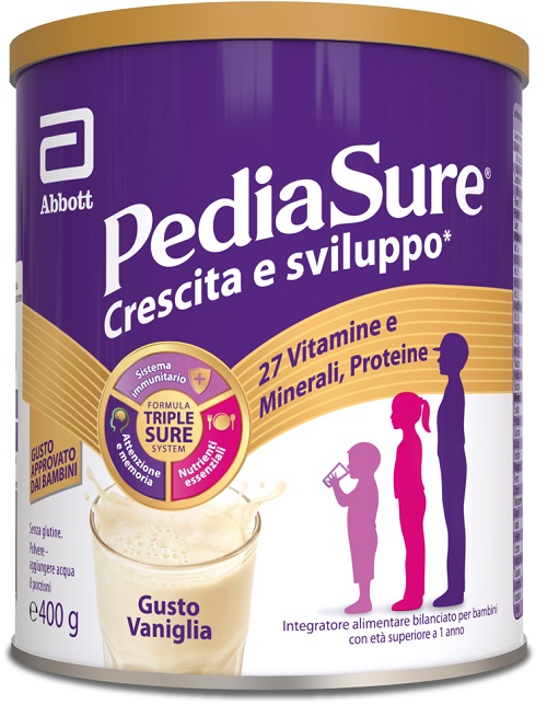 PEDIASURE CRESCITA&SVILUPPO VANIGLIA 400 G - Farmacia Puddu Baire S.r.l.
