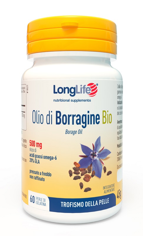LONGLIFE OLIO BORRAGINE BIO 60 PERLE IN GELATINA - Farmacia Puddu Baire S.r.l.