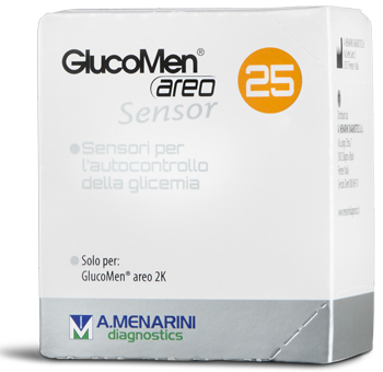 STRISCE MISURAZIONE GLICEMIA GLUCOMEN AREO SENSOR 25 PEZZI - Farmacia Puddu Baire S.r.l.