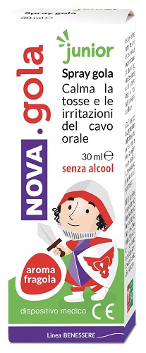 NOVA GOLA SPRAY JUNIOR FRAGOLA 30 ML - Farmacia Puddu Baire S.r.l.