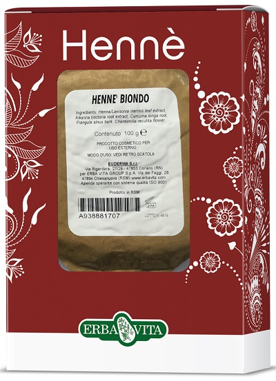 HENNE COLORANTE CAPELLI BIONDO 100 G - Farmacia Puddu Baire S.r.l.