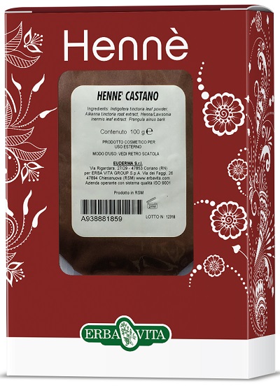 HENNE COLORANTE CAPELLI CASTANO 100 G - Farmacia Puddu Baire S.r.l.