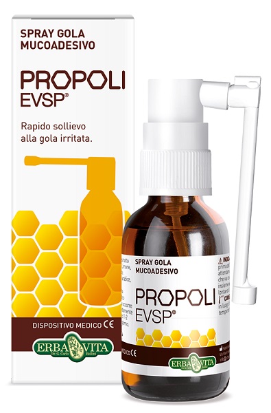 PROPOLI EVSP SPRAY GOLA MUCOADESIVO SENZA ALCOL 20ML - Farmacia Puddu Baire S.r.l.