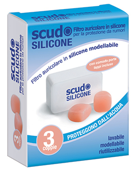 TAPPO AURICOLARE EARPLUG SCUDO IN SILICONE 3 COPPIE 6 PEZZI ARTICOLO 7EN091 - Farmacia Puddu Baire S.r.l.