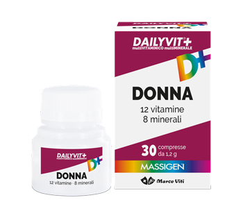 DAILYVIT+ DONNA MULTIVITAMINICO E MULTIMINERALE 30 COMPRESSE RIVESTITE - Farmacia Puddu Baire S.r.l.