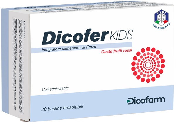 DICOFER KIDS 20 BUSTINE OROSOLUBILI - Farmacia Puddu Baire S.r.l.