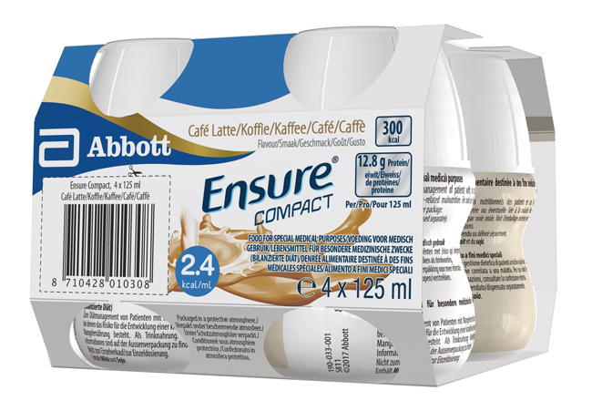 ENSURE COMPACT CAFFE 4 BOTTIGLIE DA 125 ML - Farmacia Puddu Baire S.r.l.