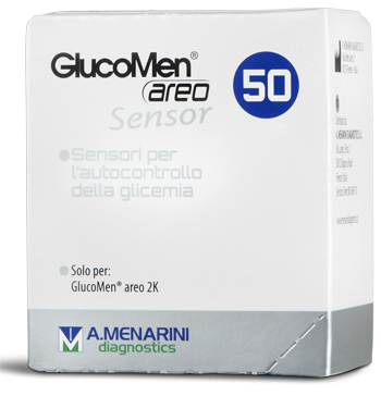 STRISCE MISURAZIONE GLICEMIA GLUCOMEN AREO SENSOR 50 PEZZI - Farmacia Puddu Baire S.r.l.