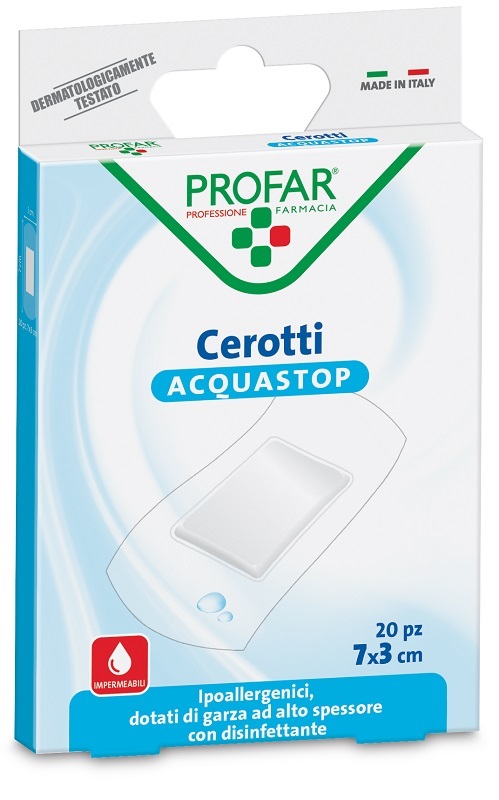 CEROTTO ACQUASTOP GRANDI 7X3 CM PROFAR 20 PEZZI - Farmacia Puddu Baire S.r.l.