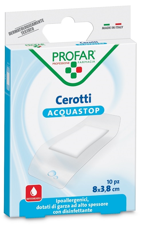 CEROTTO ACQUASTOP SUPER 8X3,8 CM PROFAR 10 PEZZI - Farmacia Puddu Baire S.r.l.