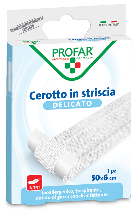 CEROTTO TESSUTO NON TESSUTO DELICATO 1 STRISCIA 50X6 CM PROFAR - Farmacia Puddu Baire S.r.l.
