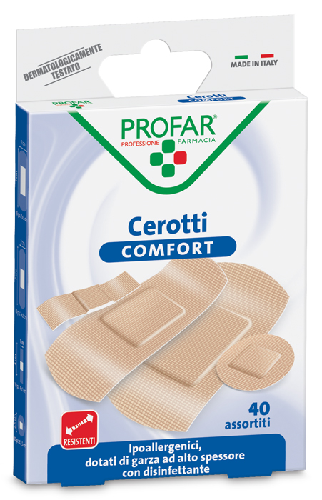 CEROTTO COMFORT ASSORTITI 40 PEZZI PROFAR - Farmacia Puddu Baire S.r.l.