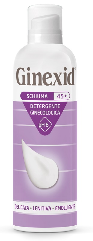 GINEXID 45+ SCHIUMA DETERGENTE GINECOLOGICA 150 ML - Farmacia Puddu Baire S.r.l.